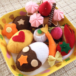 ☆再再販☆フェルトおままごと☆カレーライス&タルトケーキ☆デザートセット