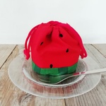 b様専用ページ　カットスイカ巾着ポーチ　あか🍉
