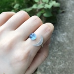 【海と月】ふわふわくらげと月のリング/明け方の海