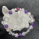 りつ様専用★ルビー アメジスト ローズオーラ 水晶ブレスレット