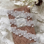 ＊再入荷＊1m 綺麗 花 フラワー ケミカルレース ブレード 白 BK210717 ハンドメイド 手芸 素材 材料