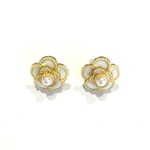 「#6293」パール フラワー カメリア ピアス金具 ✴︎2個セット