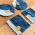刺繍とパッチワークのコースター
