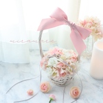 【9/5ご予約mさま】ピンクラナンキュラスのバスケットリングピロー♡かご♡カゴ♡結婚式♡ナチュラル♡リングピロー♡リングボーイ♡リングガール♡結婚祝い