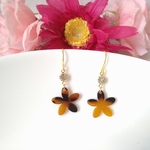 べっこう風ピアス/イヤリング