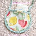クールあぶちゃん💖フルーツ柄グリーン💖保冷剤付き❣️