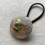 patch “079“ くるみボタンのヘアゴム　大　