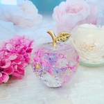 ピンク ラベンダーカラー リンゴハーバリウム♡プレゼントギフトにも