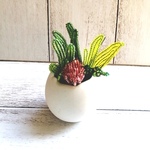  ビーズのお花✿①観葉植物  in  Egg