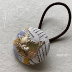 patch “084“ くるみボタンのヘアゴム　大　