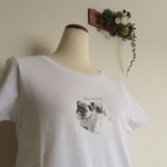 レディスＭ 男気パグのTシャツ C