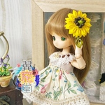 向日葵のヘアクリップ