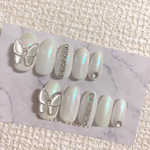 ♡再販♡オーロラ蝶々ネイル