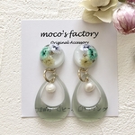 new✨【パーツ変更可】レジンとドライフラワーのトロピカルイヤーアクセサリー
