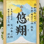 フレーム付き手書き命名書A4判　オーダー①
