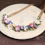 オーダー様専用　布花　花畑みたいなネックレス