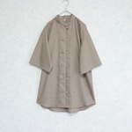 ◯8/9(月)再入荷◯ (レディース)コットンリネン 四角ボタンカンフーシャツ