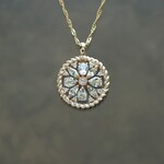 K10YG　サークル・アクアマリン ペンダント＜ヘッドのみ＞