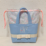 リバティ　お弁当袋　保冷保温　刺繍
