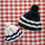 《再販》親子ペアポンポン付きニット帽  ★オーダーメイド帽子★【送料無料】＊ご購入プレゼント実施中＊