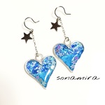 blue heartピアス//イヤリング