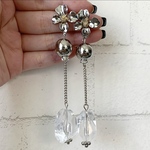 シルバーフラワーピアス