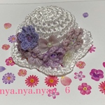 ペット用、ぬいぐるみ用、帽子  お花モチーフ