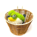 【送料無料】リアルメジロちゃんの卓上マスコット/小動物　羊毛　フェルト　小鳥　鳥　野鳥　置物