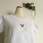レディスS 男気パグのTシャツ E