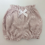NEW マーガレット刺繍コットンかぼちゃパンツ