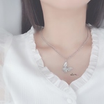 🦋 silver butterfly choker