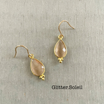 ピーチキャッツアイデザイン枠ピアス