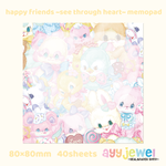 メモパッド 76.happy friends ~see through heart~