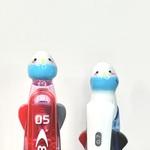 セキセイインコブルー　※選択式 3色ボールペン【油性黒、赤、青】