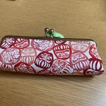 がま口　メガネケース　　ペンケース　だるま