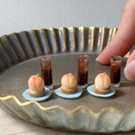 ミニチュア まるごと桃タルトのセット