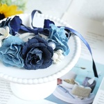 ＜再販＞デニムローズ花冠　うさぎ花冠 　SS～Sサイズ
