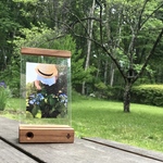 フォトフレーム&スマホスタンドでスピーカー‼︎  アウル photo チェリー