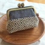 こぎん刺しの可愛いミニがま口👛