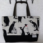 内側ポケット付き★帆布ペンギントートバッグ