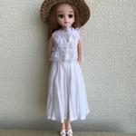 リカちゃん服(白のセットアップ)