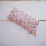 ★One side all skeleton pen case　LIBERTY　ベッツィ　ゾゾモーイ　マチ付きペンケース　18.5×7×3センチ　◆輸入リバティZOZO MOOi *Metallic　