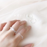 ビーズアクセサリー ビーズリング 天然石 韓国