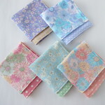 20×20　お得な5枚セット　４重ガーゼハンカチ　お花②