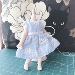 【限定】ショート丈レースワンピースー細リボンー【ねんどろいど/オビツ11】