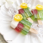 クリームソーダアイスキャンデー(グリーン)(３種の仕上がりから選べます)(popsicle /スイーツデコ/フェイクスイーツ/フェイクフード/食品サンプル/ミニチュアフード)