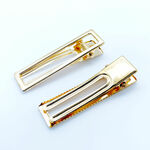 ヘアクリップ ゴールド 6個入り 60mm x 18mm x 12mm 【A383】