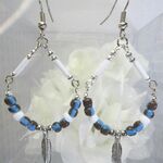 ツーカラービーズ☆フープピアス
