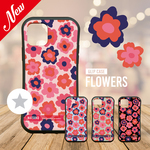フラワー/花/iPhone/グリップケース/iPhone12/iPhone12Pro/iPhoneSE2/iPhone11/iPhone11Pro/スマホケース/お揃い/おそろい/ペア/名入れ