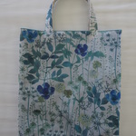 マチ付きバッグ*リバティ*Irma*ブルー*33×30×5